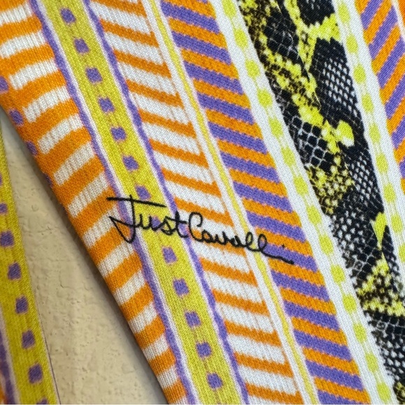 Just Cavalli Made in Italy Dress Multi Color Snakeskin Print Size 36 (US XS / 2) - Picture 10 of 16